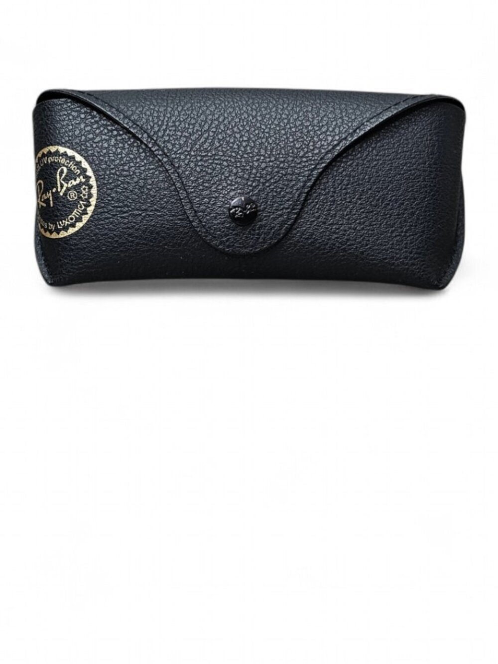 Ray-Ban Sunglass Semi Soft Top Flap Snap Faux Leather Black Glasses Case